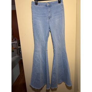 We The Free 'Just Float On' Super Flare High-Rise Jeans | Size 28 | Boho Denim